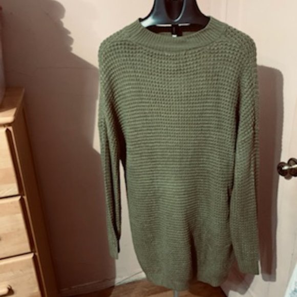 ZESICA Women's Long Sleeve Solid Tunic Pullover Sweater Dress - Picture 2 of 5